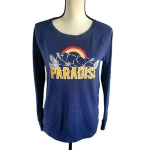 Old Navy Blue Paradise Rainbow Soft Sweatshirt Top Slim Fit Sz XXL (16)